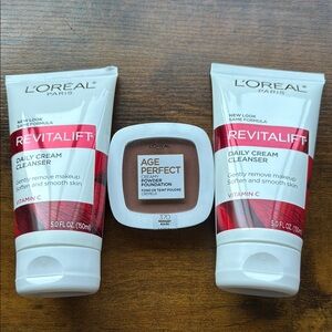 L'Oreal Revitalift Cleanser and Age Perfect Foundation